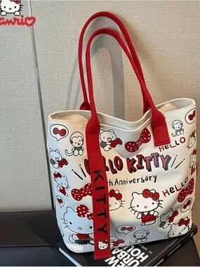 Hello Kitty Large Anniversary Canvas Tote Bags
